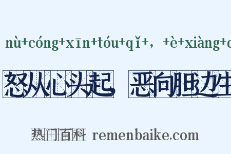 怒从心头起，恶向胆边生是什么意思的图片